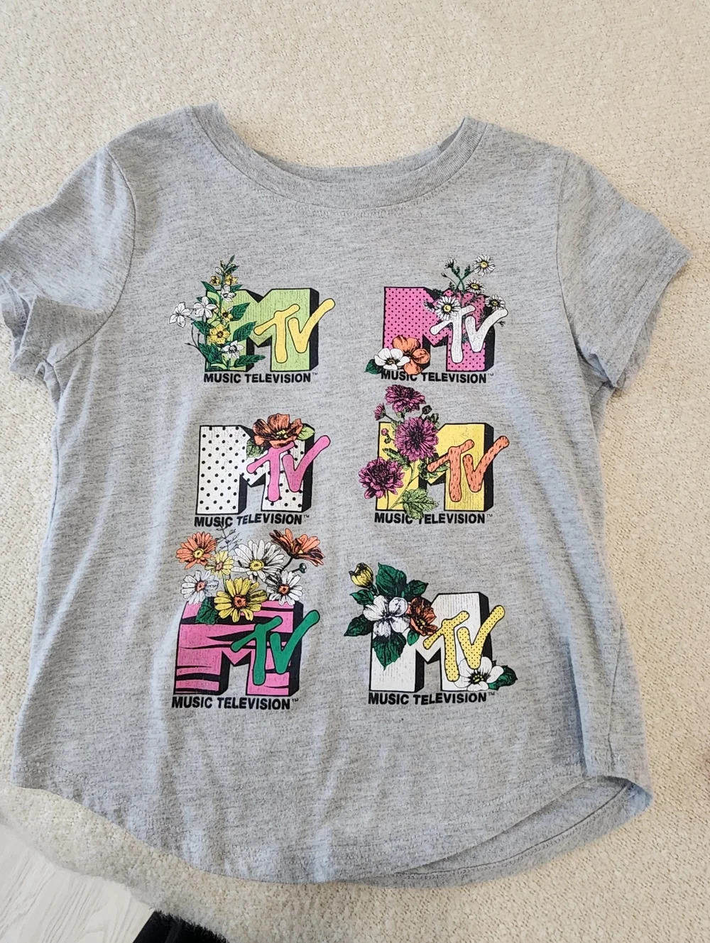 Girls' 5 Graphic Tee Bundle - Pink, Gray, Black, Light Pink